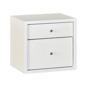 COSMO 2 Drawer Bedside / White