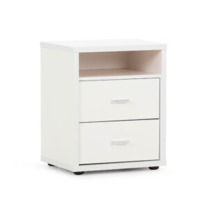 ALFIE 2 Drawer Bedside - White