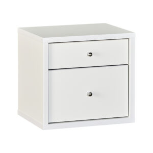 COSMO 2 Drawer Bedside / White