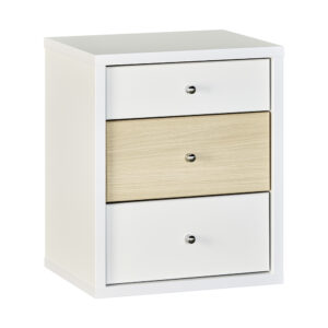 COSMO 3 Drawer Bedside Tall/Beech