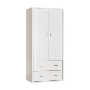 HERO 2 Drawer /2 Dr Wardrobe - White